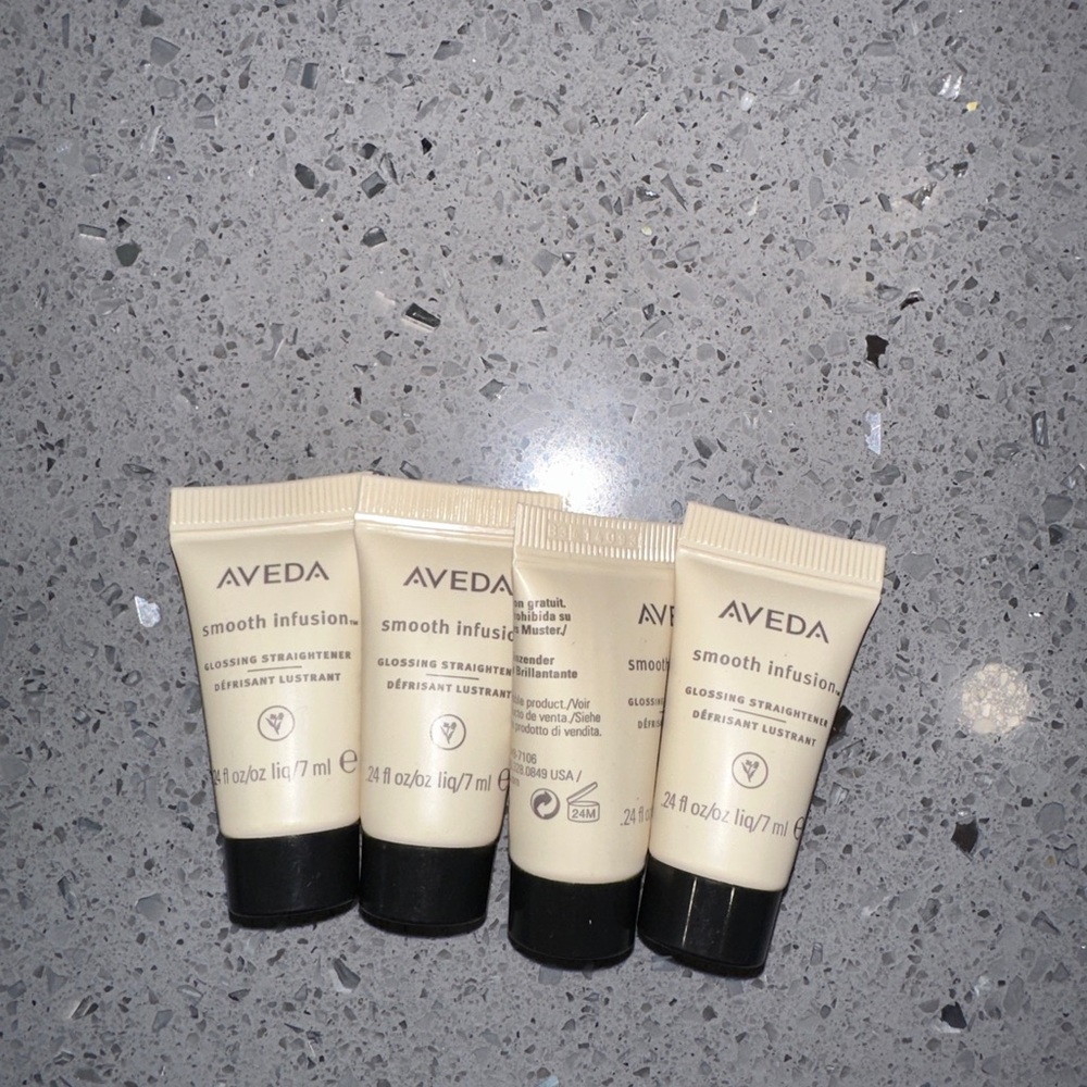 Lot of 4~~Aveda Smooth Infusion Glossing straightener 0.24 fl oz sample size NEW
